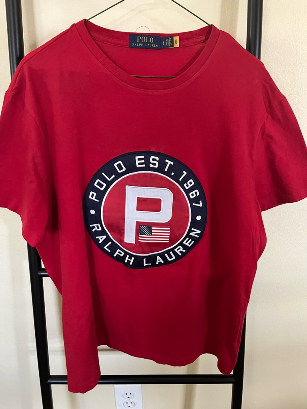 Ralph Lauren Red Graphic Polo Est. 1967 Tee